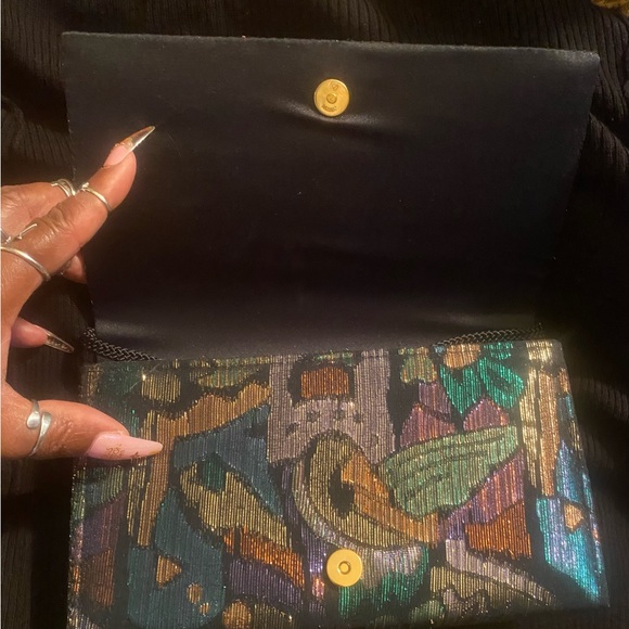 Vintage La Regale metallic abstract pattern evening bag - Picture 7 of 12